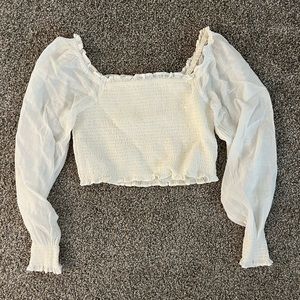 Abercrombie cropped long sleeve top